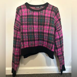 Lauren Ralph Plaid Wool-Blend Sweater XXL Orig $195